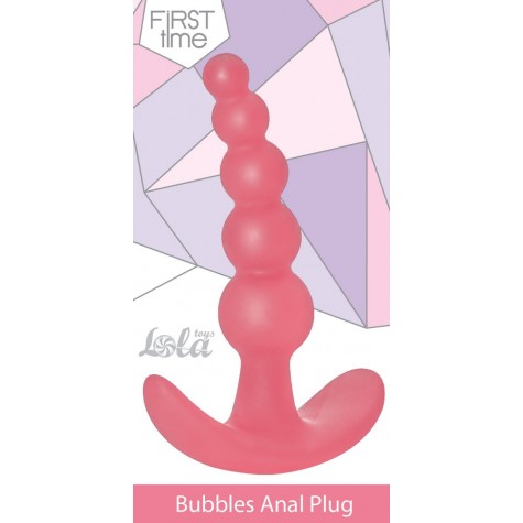 Розовая анальная пробка Bubbles Anal Plug - 11,5 см.