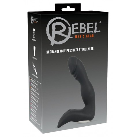 Черный перезаряжаемый вибростимулятор простаты Rechargeable Prostate Stimulator