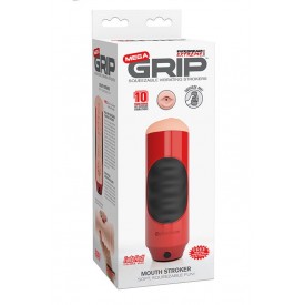 Мастурбатор-ротик с вибрацией Extreme Toyz Mega Grip Vibrating Stroker Mouth