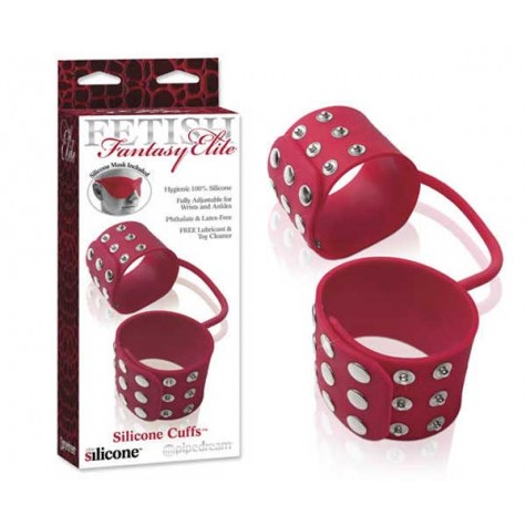 Силиконовые наручники SILICONE CUFFS RED