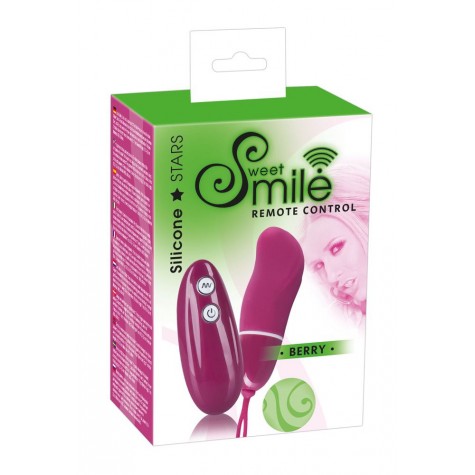 Бордовое виброяйцо Smile BERRY - 7 см.